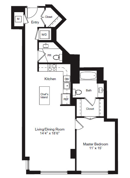 Apartment 5-1109 floorplan