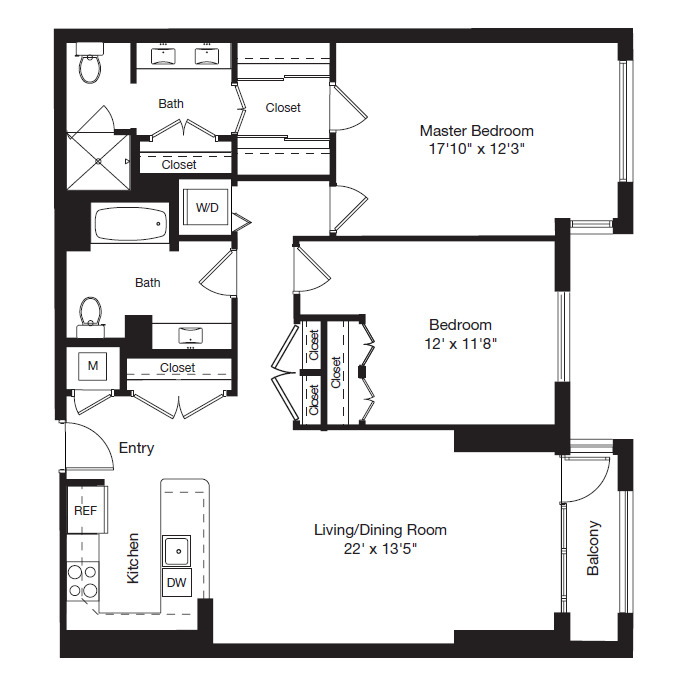 Apartment 1-0413 floorplan
