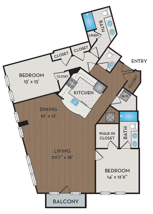Apartment 214 floorplan