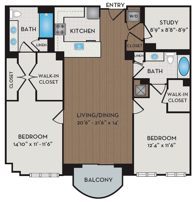 Apartment 517 floorplan