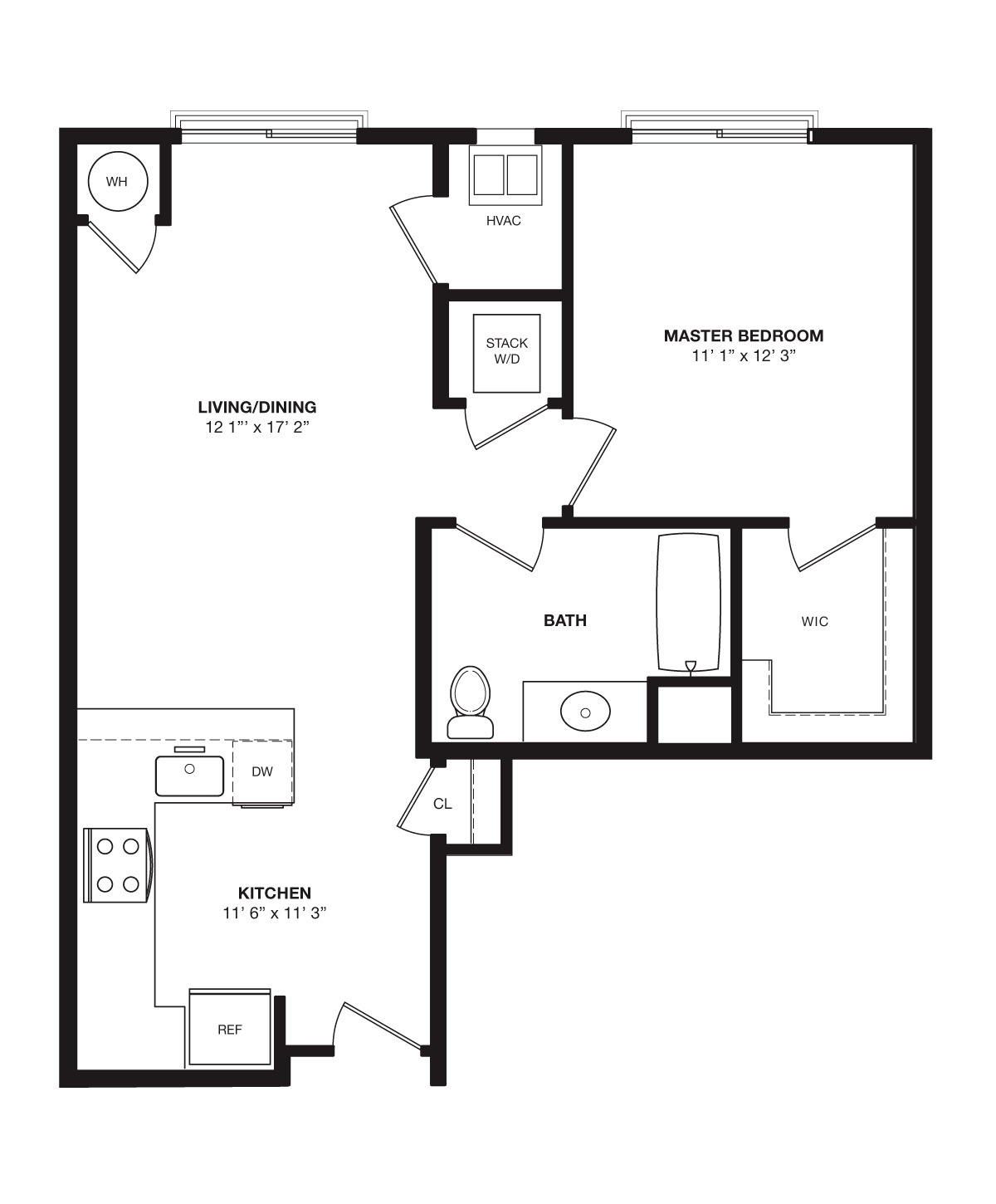 Apartment 4-206 floorplan
