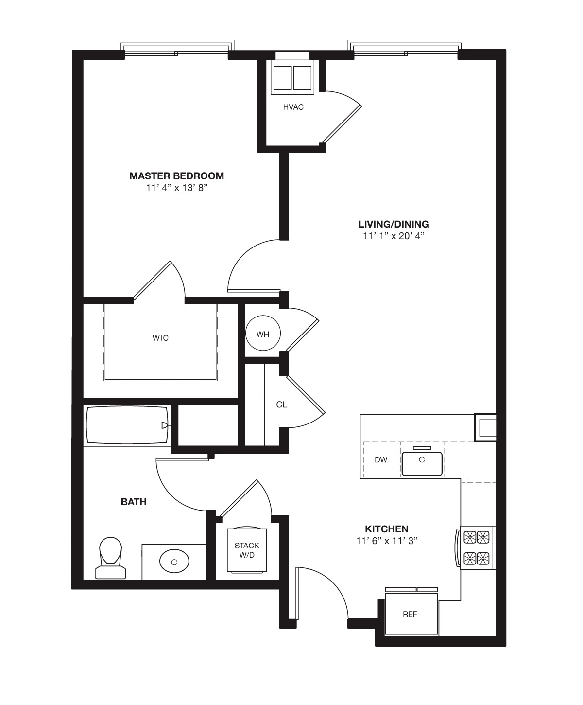 Apartment 2-412 floorplan