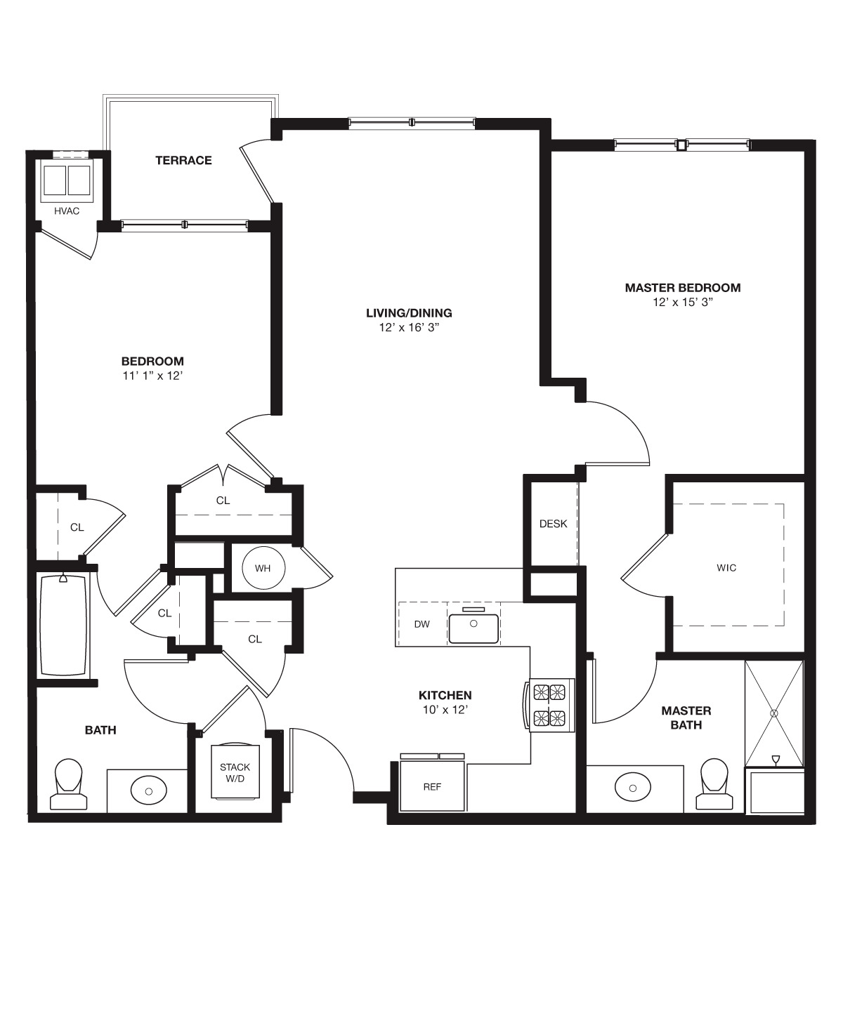 Apartment 3-207 floorplan