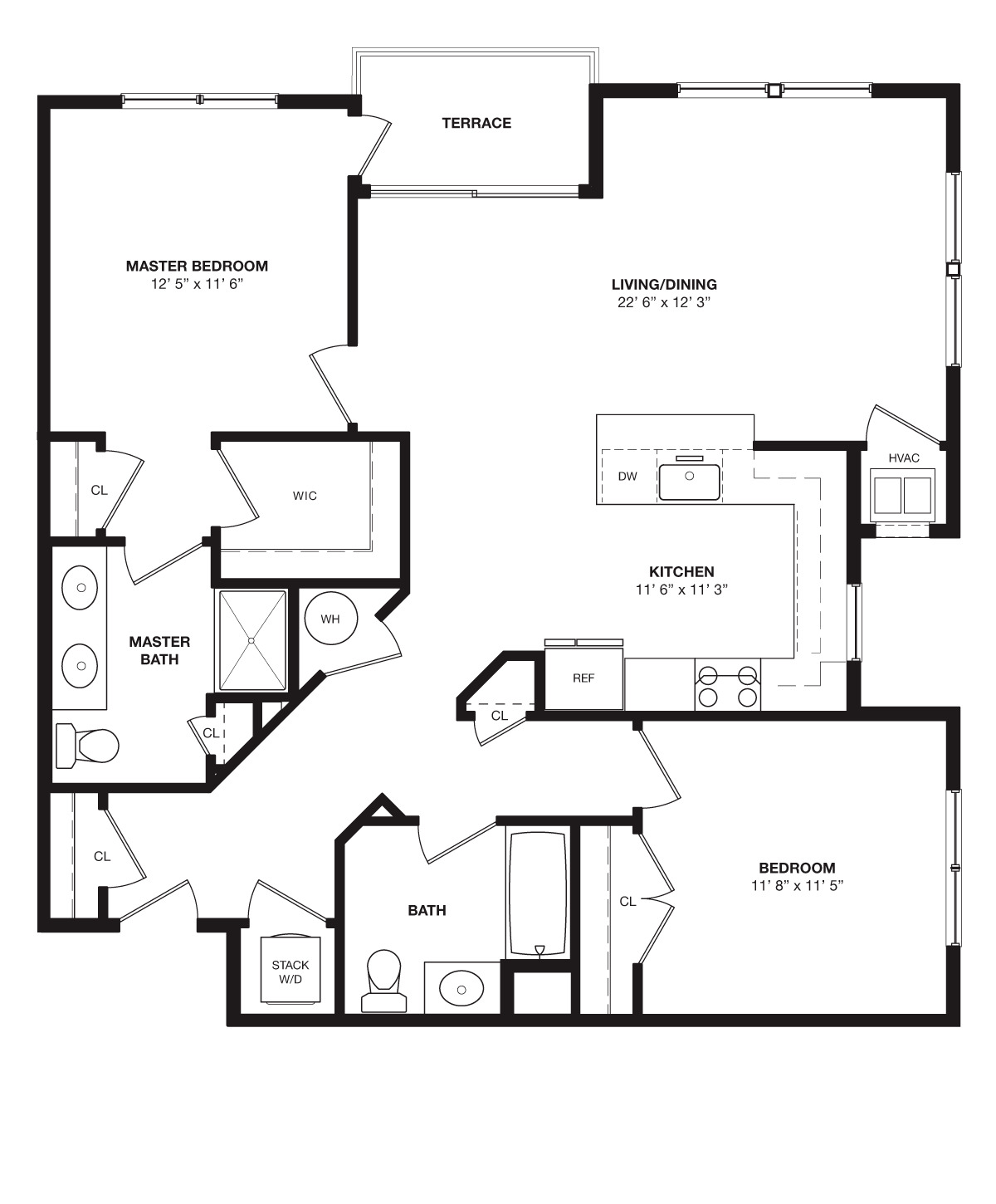 Apartment 4-104 floorplan