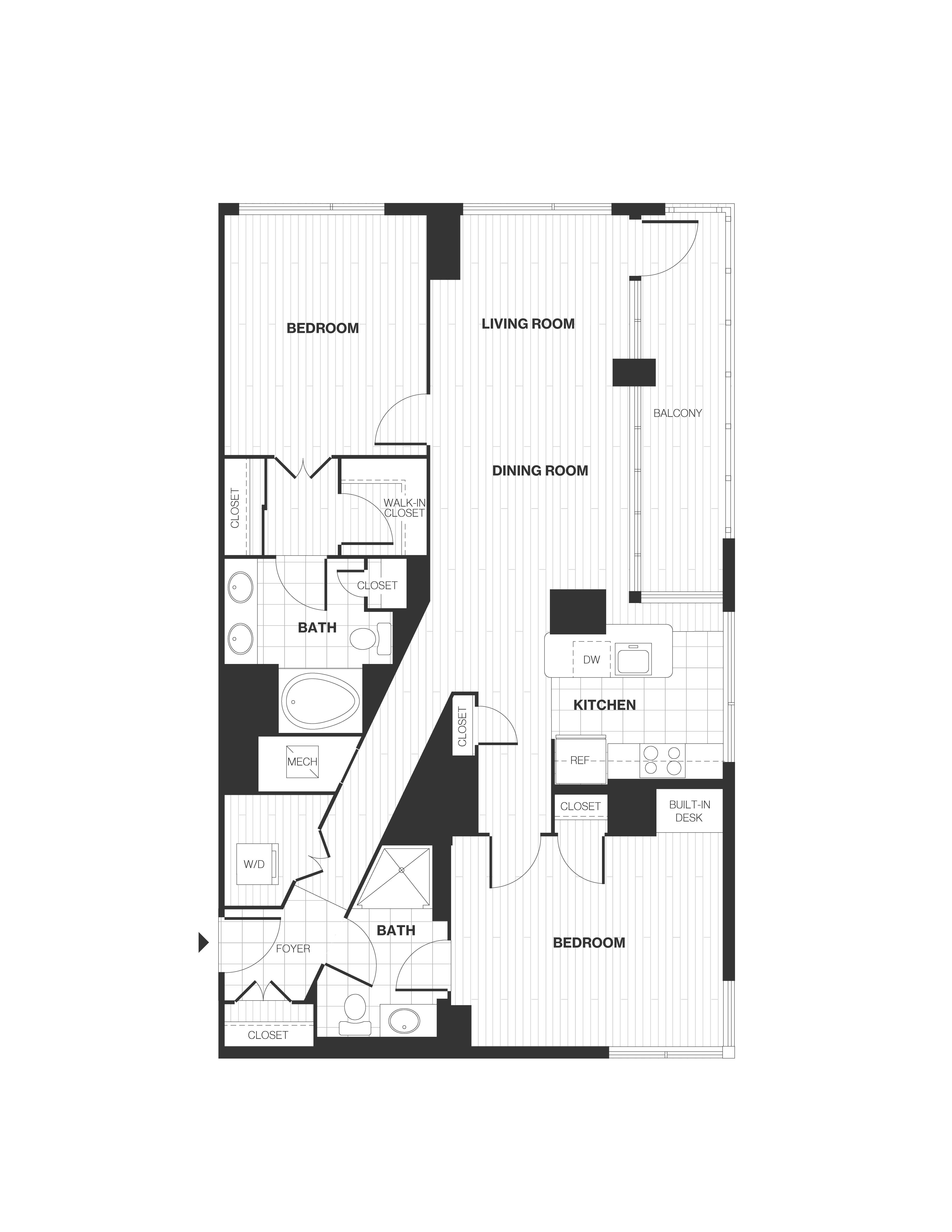 Apartment 1213 floorplan