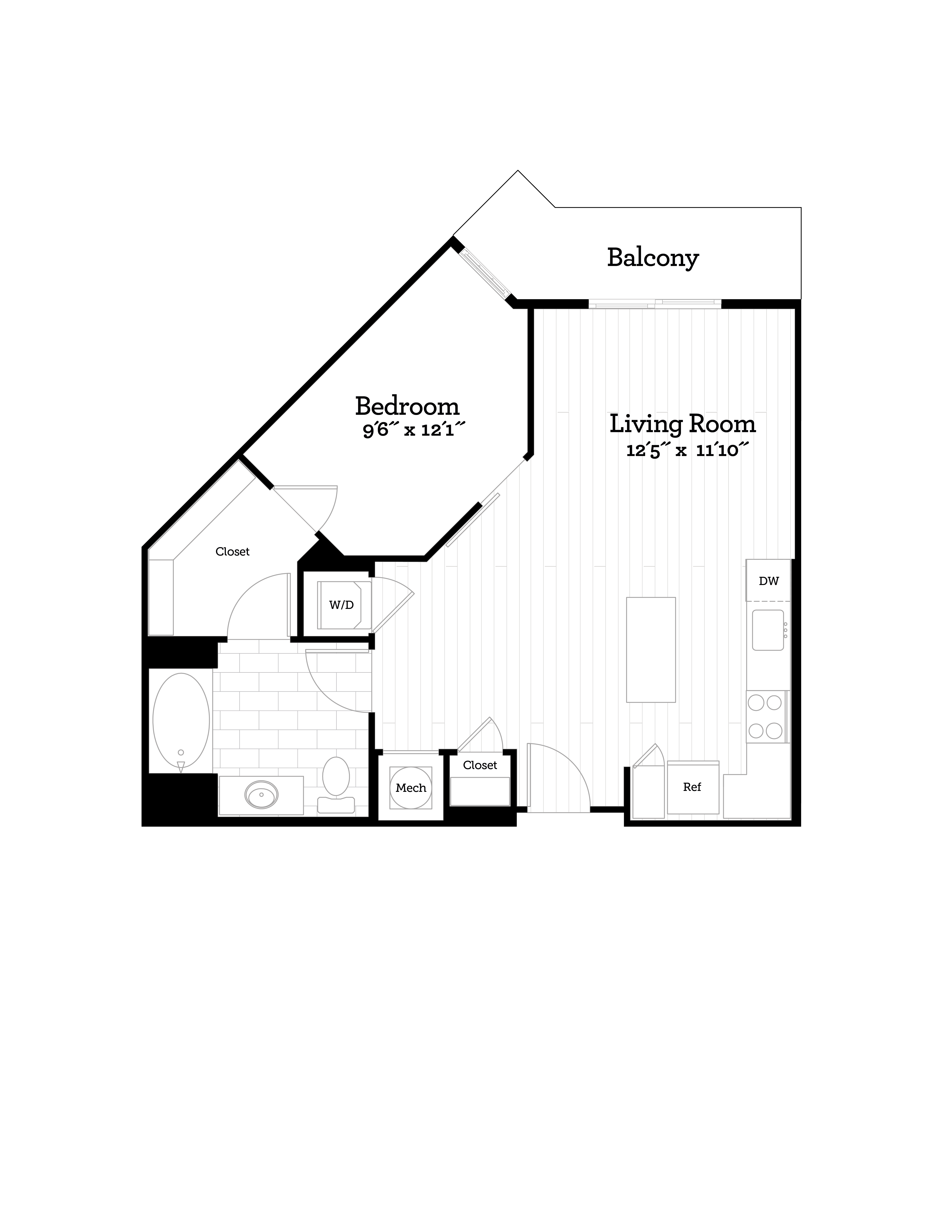 Studio, 1, 2 Bedroom Apartments H Street, DC 77H