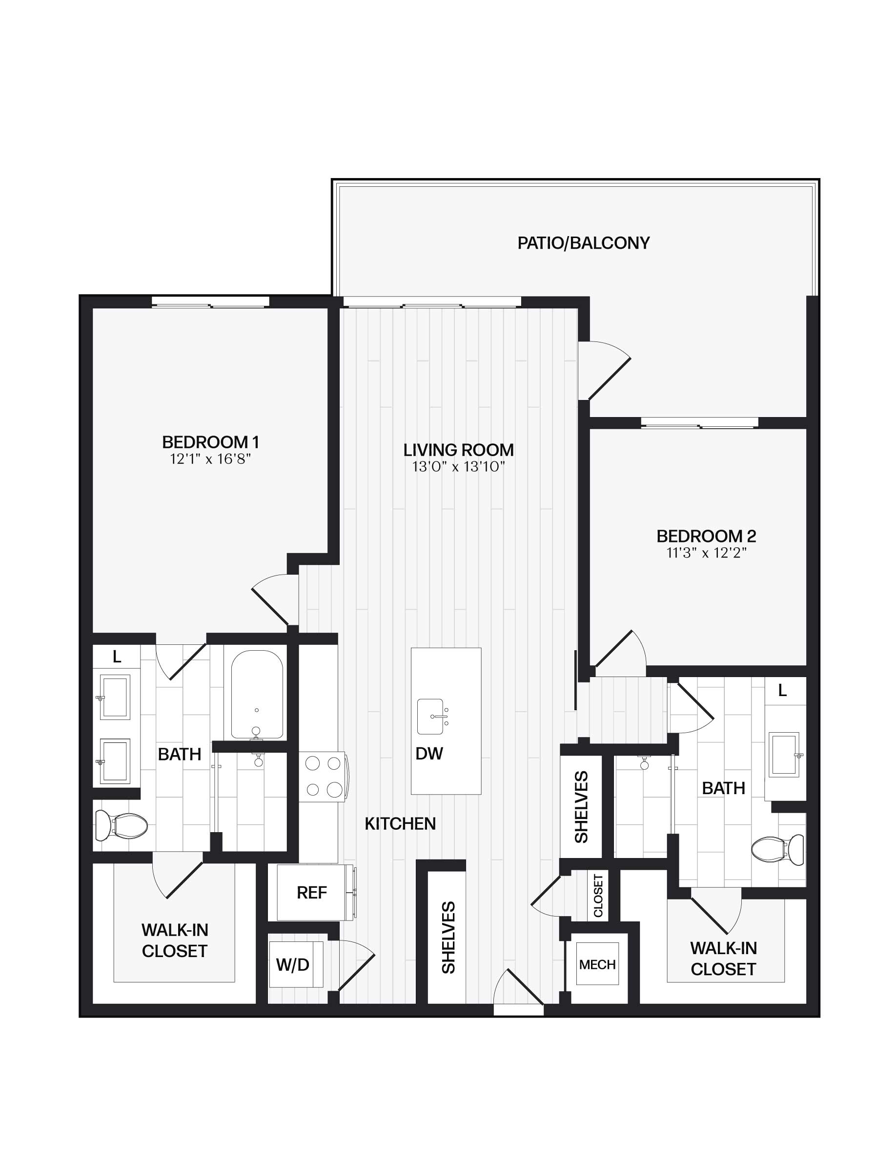 Apartment 1606 floorplan