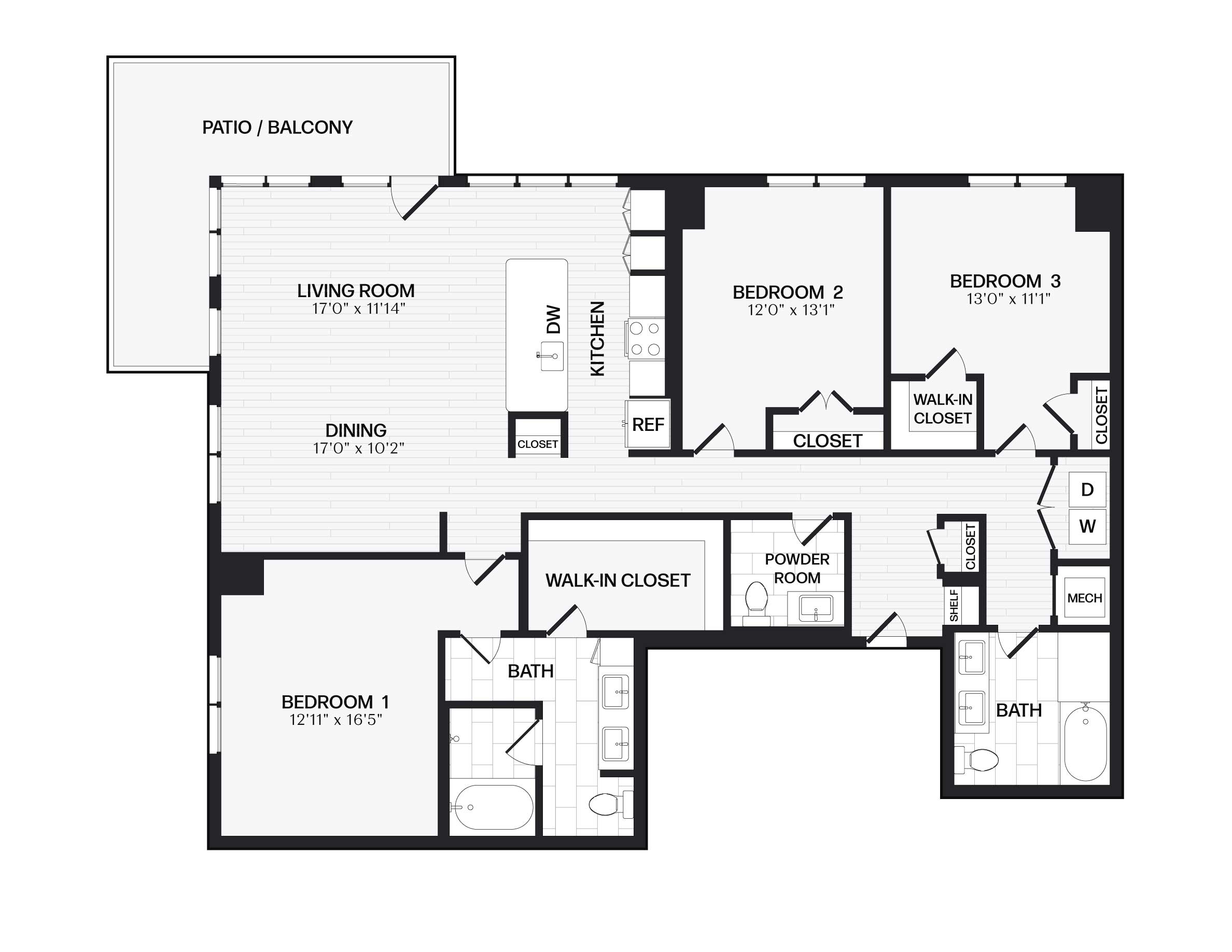 Apartment 1402 floorplan